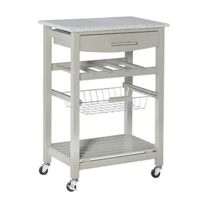 Linon Home Decor Clancy Kitchen Island With Gra nite Top