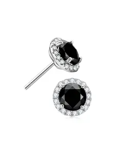 S925 Sterling Silver Cubic Zirconia Earrings, Full Diamond Sparkle, Unisex Jewelry, Daily Wear, Party, Travel, Gift Box Included