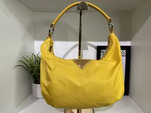 Pre-owned PRADA shoulder bag Shoulder Bags Yellow Nylon Shoulder Bag