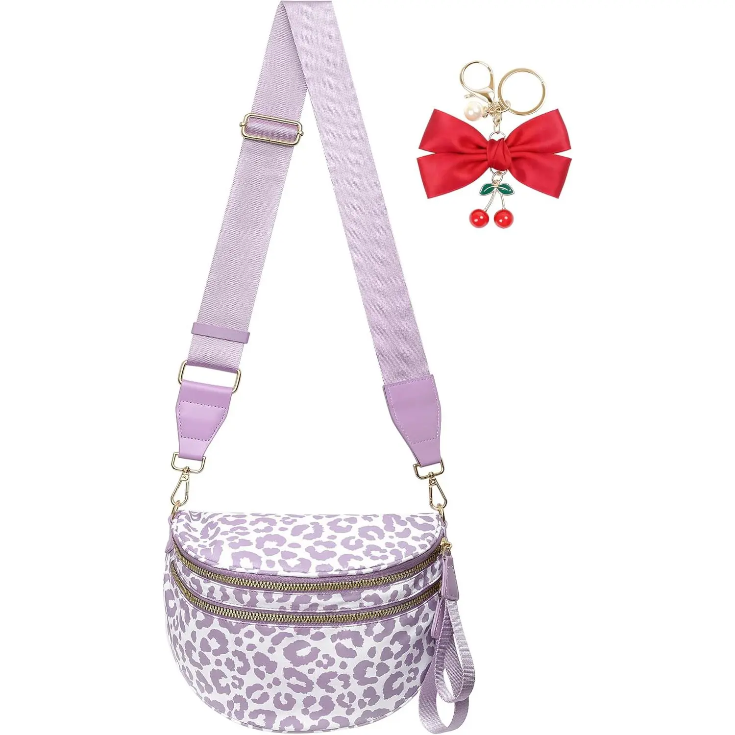 Lilac & White Leopard Bum Bag
