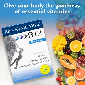BioAvailable B12 Max 2000mcg – Fast-Dissolve B12, B6 & Folate Tablets for Energy, Mood, Focus, Stamina & Heart Health | Natural 6-Hour Boost | No Caffeine Needed
