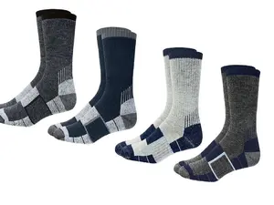 NEW Kirkland Signature Men's Merino Wool Blend Socks, 7-13 Shoe Size, 4 Pairs Multicolor