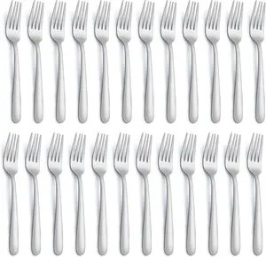 24 Pieces Dinner Forks, Forks Silverware(8 inches), Food Grade Stainless Steel Flatware Forks, Mirror Polished & Dishwasher Safe, Using for Home, Restaurant or Kitchen