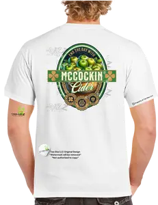 McCockin Cider Men's funny T-shirt- Crewneck humor Menswear Casual Tshirt Graphic Print
