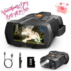 NiteHawk 4K Night Vision Goggles 4.5 Binoculars with 32GB SD Card 7 Levels Infrared  Monocular for Wildlife, Security,Hunting