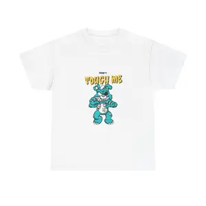 Playful Graphic Tee - Touch Me Bear Design, Casual Shirt, Gift for Friends, Fun Fashion, Summer Wear