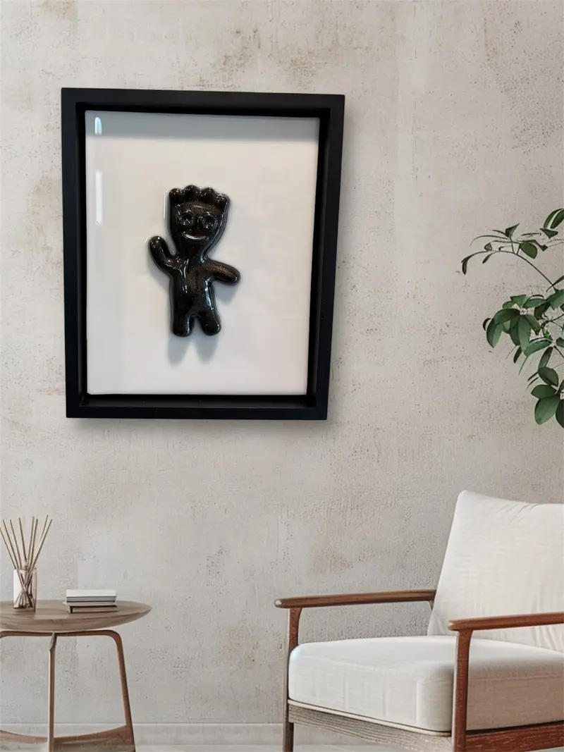 Pop Art Sour Patch Kid Resin Wall Art 8x10 Framed Ready to Hang Handcrafted High-Gloss Iconic Design Solid Wood Panel for Pop Art Walls Kitchens & Game Rooms