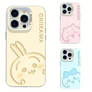 C-Chiikawa C-Cartoon Cute Couple Phone Case for iPhone 17 Air 16 15 14 13 12 11 Pro Max Plus Samsung S26 S25 S24 S23 S22 Plus Ultra TPU Back Cover Protection Shockproof adorable gift