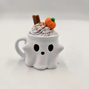 Ghost Mug Fidget Clicker – Cute Halloween Stress Toy | Also Available as Keychain