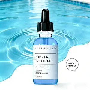 GHK-Cu Copper Peptide Serum with Hyaluronic Acid, Anti-Aging Face Serum for Skin Tightening, Collagen Boost & Deep Hydration