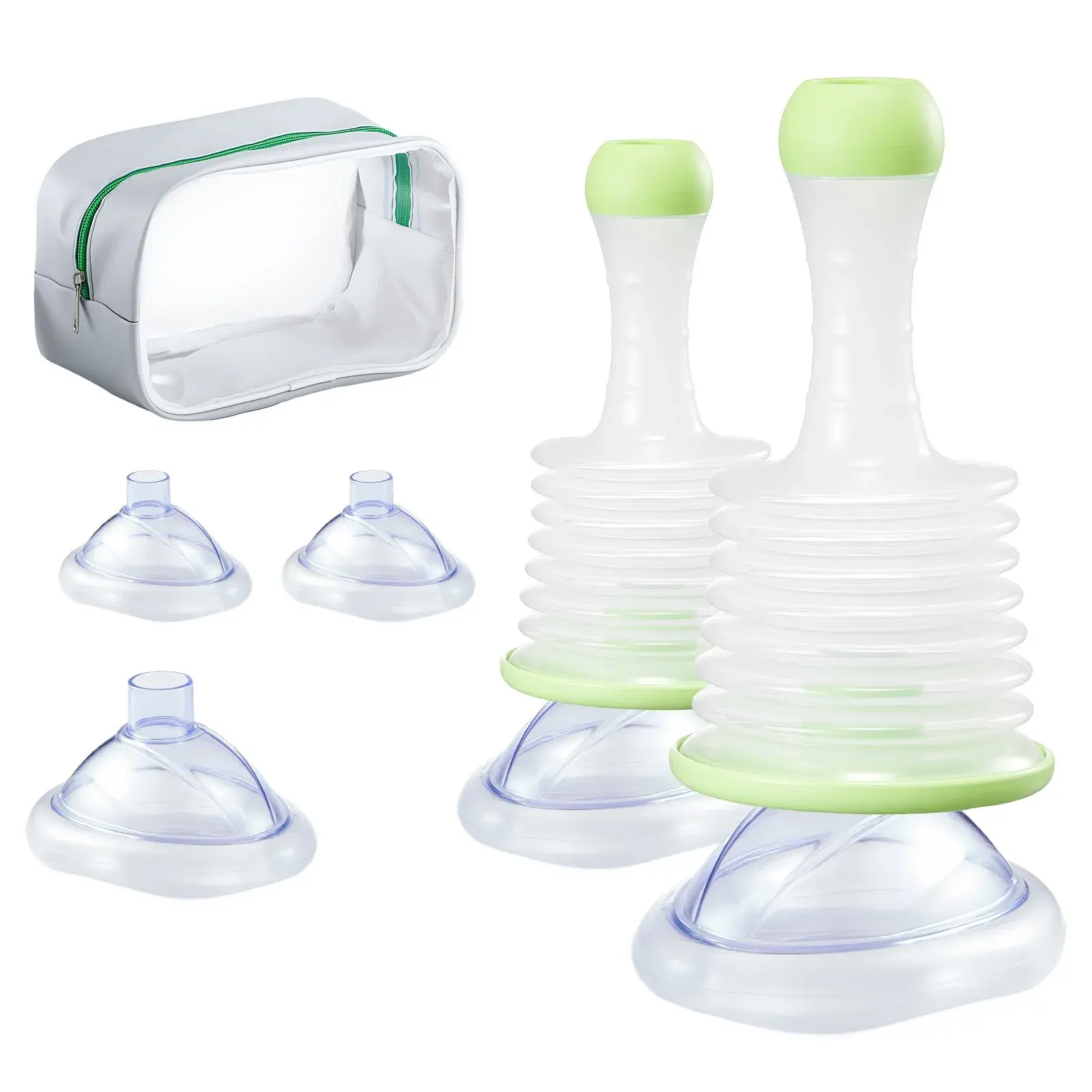 【toolupgrade】VEVOR Family Emergency Choking Rescue Set, Portable Airway Clearing Tool with Multiple Masks, Storage Pouch for Home, School & Trips
