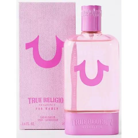 TRUE RELIGION Women's Elegant Floral Fruity EDP Perfume - 3.3/3.4 oz, Pink Citrus, Sweet Lightweight Aroma, New in Box, Floral Scents Perfume, Gifts for Women (Romantic Girlfriend, Mom Birthday)