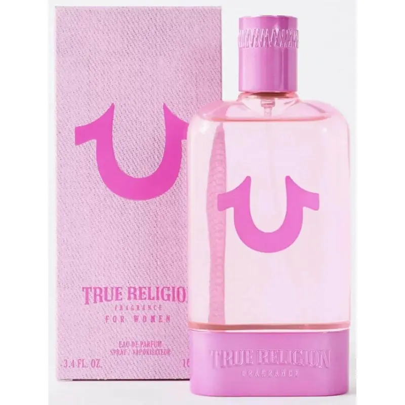 TRUE RELIGION Women's Elegant Floral Fruity EDP Perfume - 3.3/3.4 oz, Pink Citrus, Sweet Lightweight Aroma, New in Box, Floral Scents Perfume, Gifts for Women (Romantic Girlfriend, Mom Birthday)