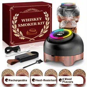 Must-Have Electric Whiskey Smoker | Ultimate Father’s Day GiftNo flame, no butane, rechargeable & easy to use. 60s smoke control + 6 wood chip flavors. Stylish gift for men, boyfriend, dad & cool teen boys. Food