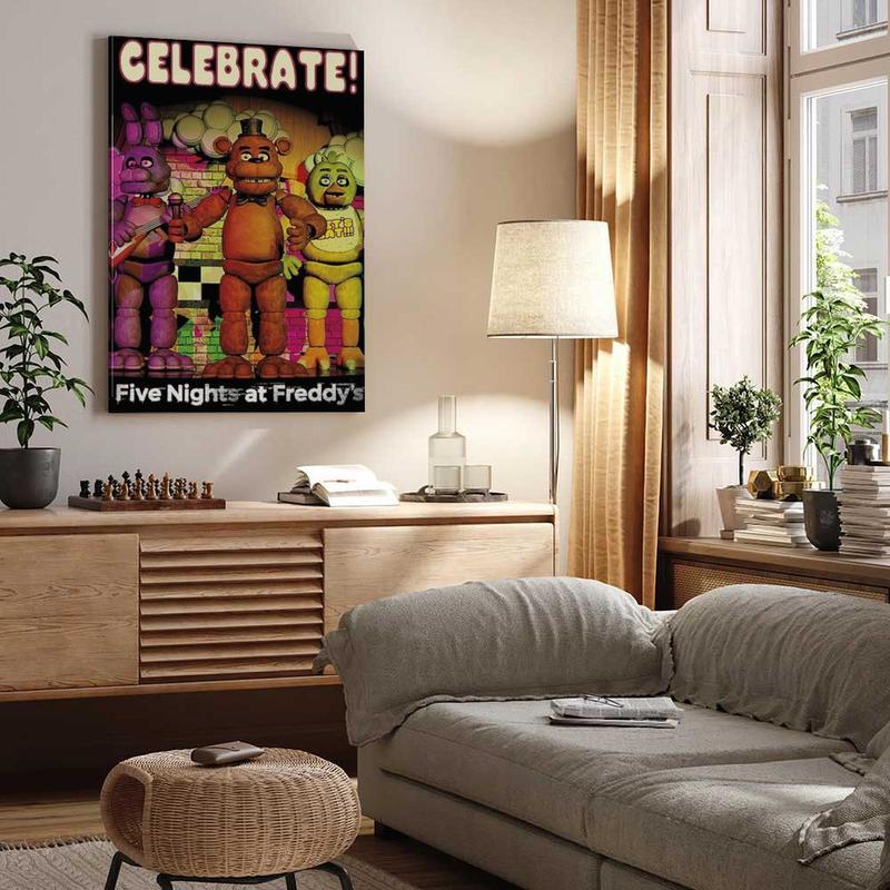 Five Nights at Freddy's Poster Bedroom Decor Set for Boys' Room - Fun Themed Room Decor Piece Ideal Gift for Kids