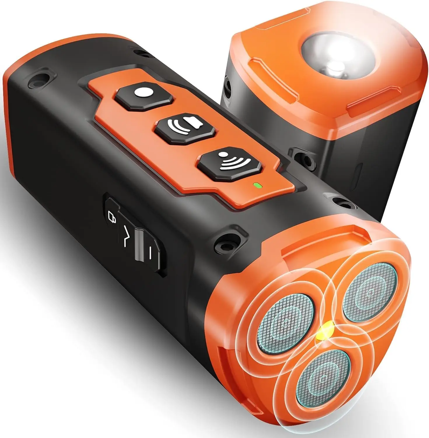 NPS Dog Bark Deterrent Device - Professional Dog Training Tool with 3X Sonic Emitters 50ft Range - Anti Bark Barking Dog Silencer - Rechargeable