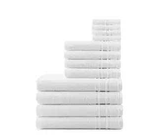 12-Piece Plush Cotton Towel Collection – Quick Dry & Soft