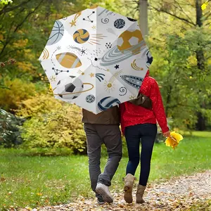 Auto Open Folding Umbrella, Durable Iron Frame Design, Portable & Versatile for All Seasons, Ideal for Travel Office Outdoor Use