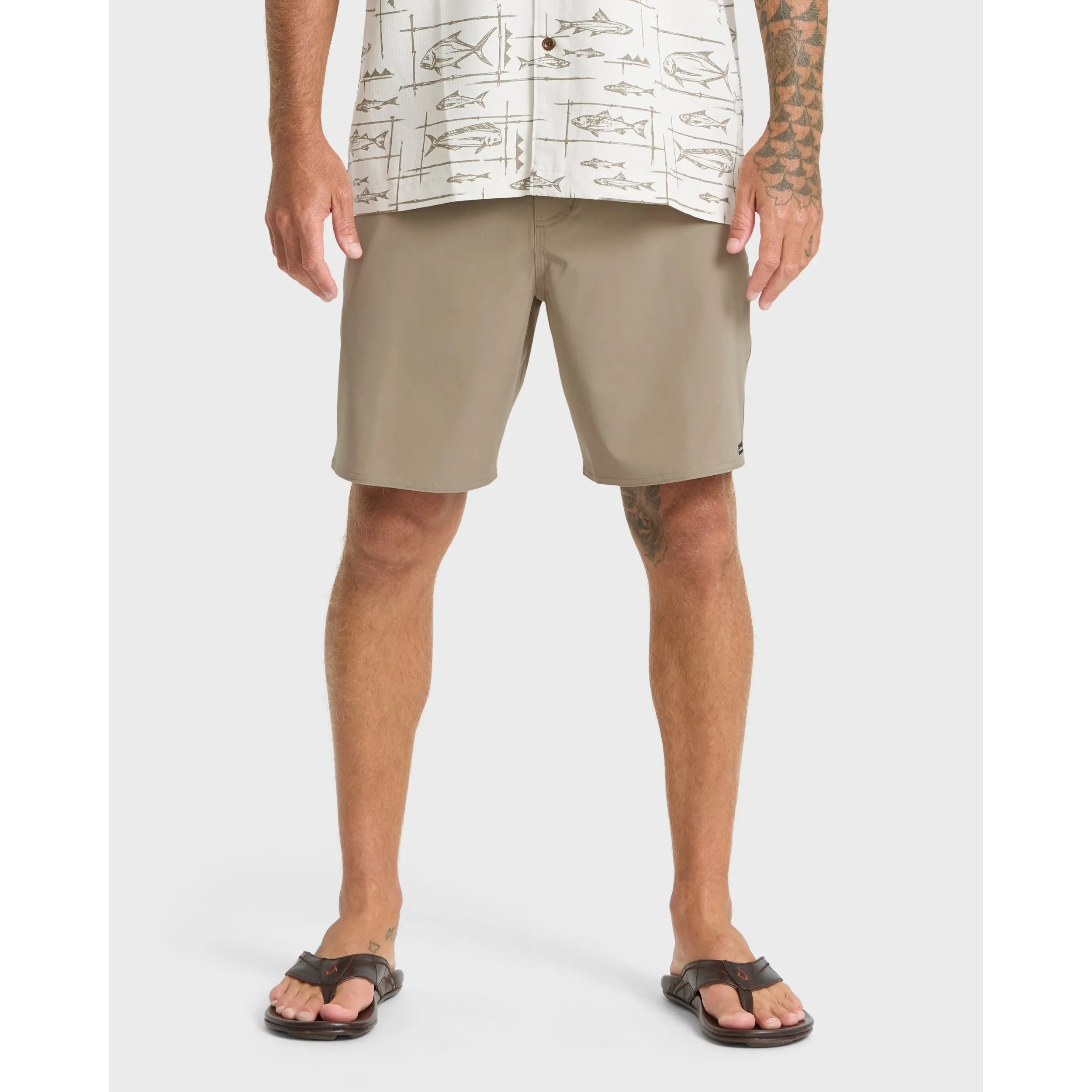 Quiksilver | Waterman Strands 19" Amphibian Hybrid Shorts | SURFSILK Performance Fabric Quick-Dry | Surf & Swim & Beach Days & Casual Streetwear