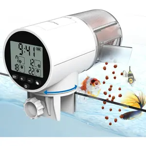 Automatic Fish Feeder Dispenser for Aquarium, 200ml Large Capacity Auto Turtle Fish Feeder for Small Tank, Battery Powered Food Feeding Timer for 7, 14 Day Weekend Vacation, Batteries Included