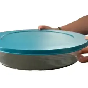 Century Elegancy Clear Pastry Container with Blue Lid 2L (8Cups) Transparent Kitchenware Food Storage Reusable Stackable