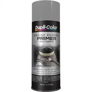 Krylon Engine Enamel Automotive Primer - 12 oz Gray, Heat-Resistant, High-Gloss Aerosol Paint Can (EDE161207)