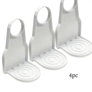 4pc laundry detergent cup holders, laundry detergent drip catcher, suitable for liquid laundry detergent, say goodbye to mess and spills, keep your washing machine, dryer, and laundry room floors clean and tidy, fits most bottle sizes. Cups not included.