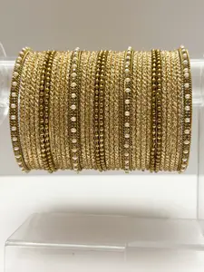 Maya Gold Color Bangle Set (Chudiyaan)