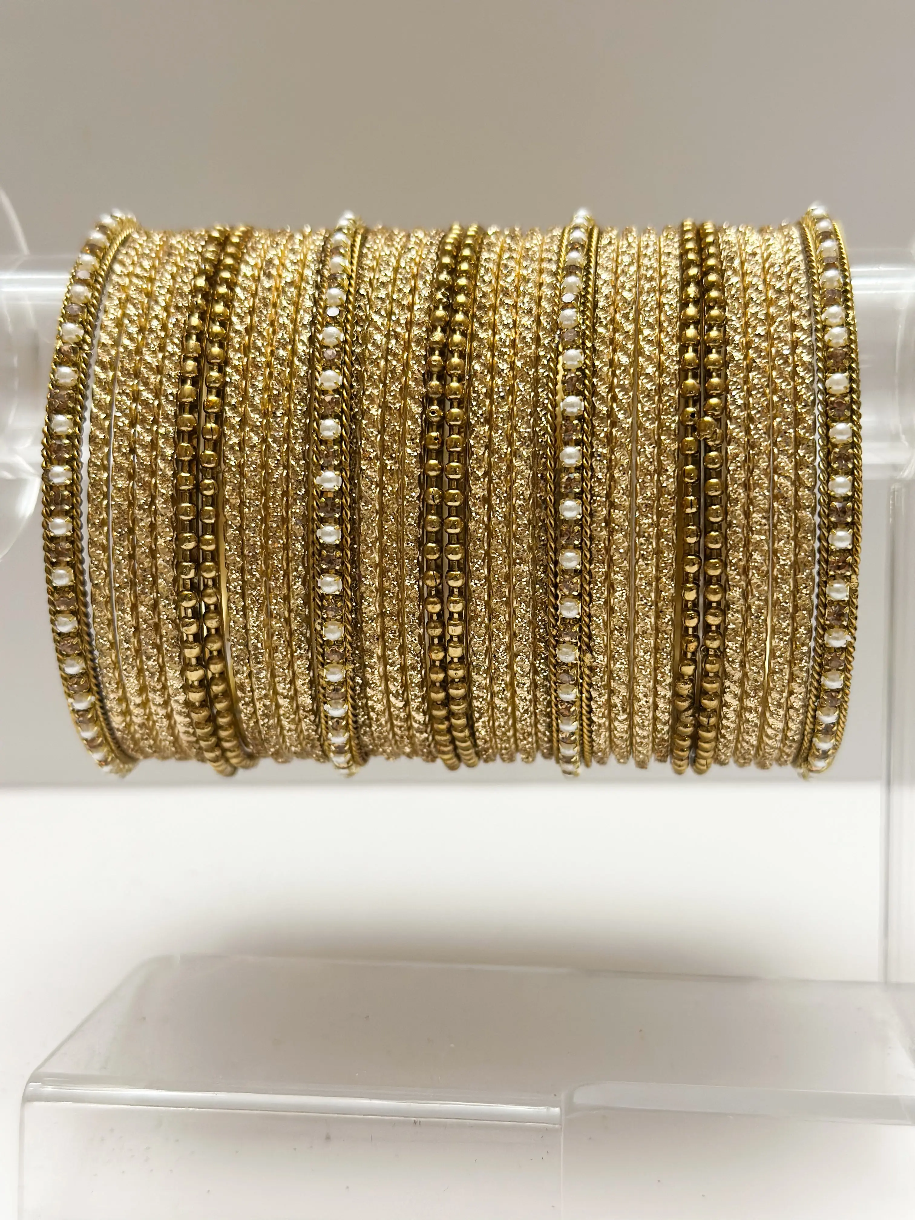 Maya Gold Color Bangle Set (Chudiyaan)