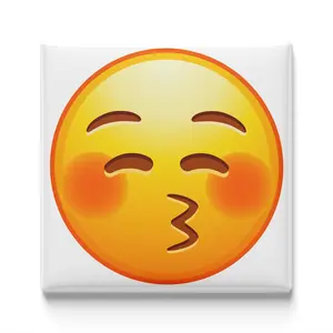Kissing Face With Closed Eyes Emoji Magnet