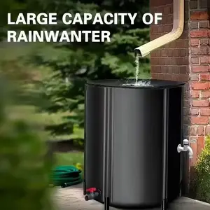 50/100/101/102/132/201 gallon foldable rain bucket — precise drought resistance, suitable for landscape irrigation, leakproof design, durable PVC construction, ideal for gardens, lawns, car washing, and irrigation — space-saving foldable system