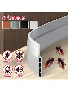 Door Draft Stopper - Energy Saving, Soundproof, Strong Adhesive Weather Blocker - White, Indoor Use