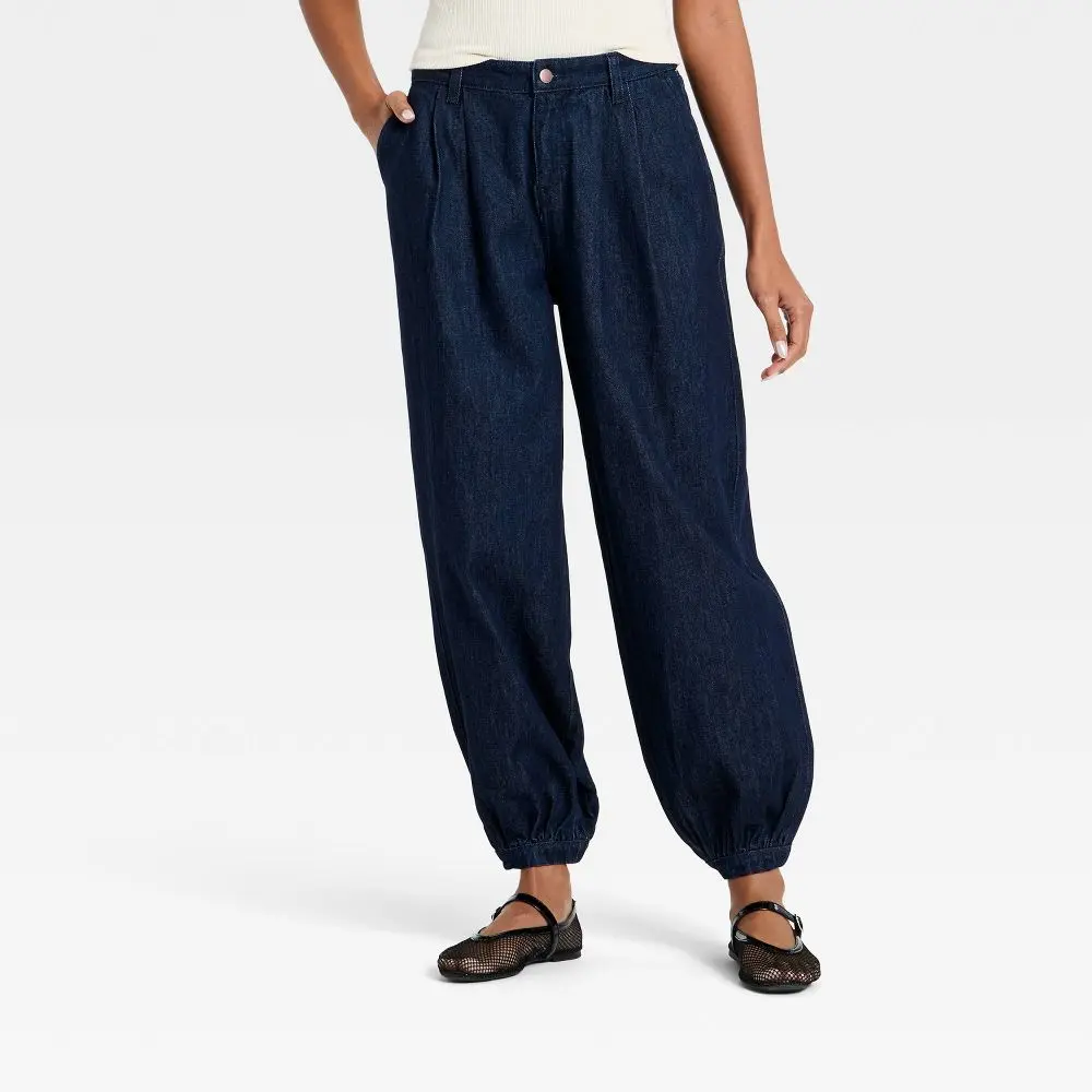 Women's Balloon Style Denim Pants - A New Day Women's Balloon Style Denim Pants - A New Day