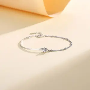 Star Bangle and Chain Bracelet