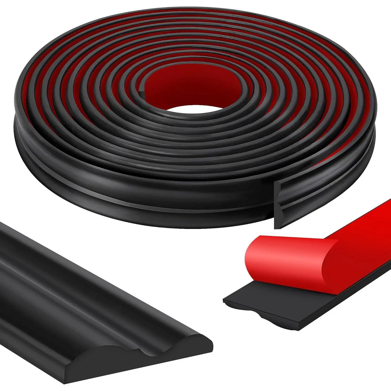 20 Ft x 1.6'' Wall Decoration Molding Trim, Black Self-Adhesive 3D Chair Rail Panel Molding, Flexible DIY Wall Trim for Mirror, Window Frame and Home Decoration