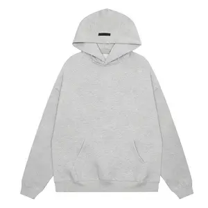 Essentials Hoodie Dark Oatmeal Street Style Print Casual Comfortable Loose Fit Men's & Women's Top Modern Autumn Basic Long Sleeve Stylish Pullover for Fashion Week Menswear Sweatshirts Outfit tiktok shop