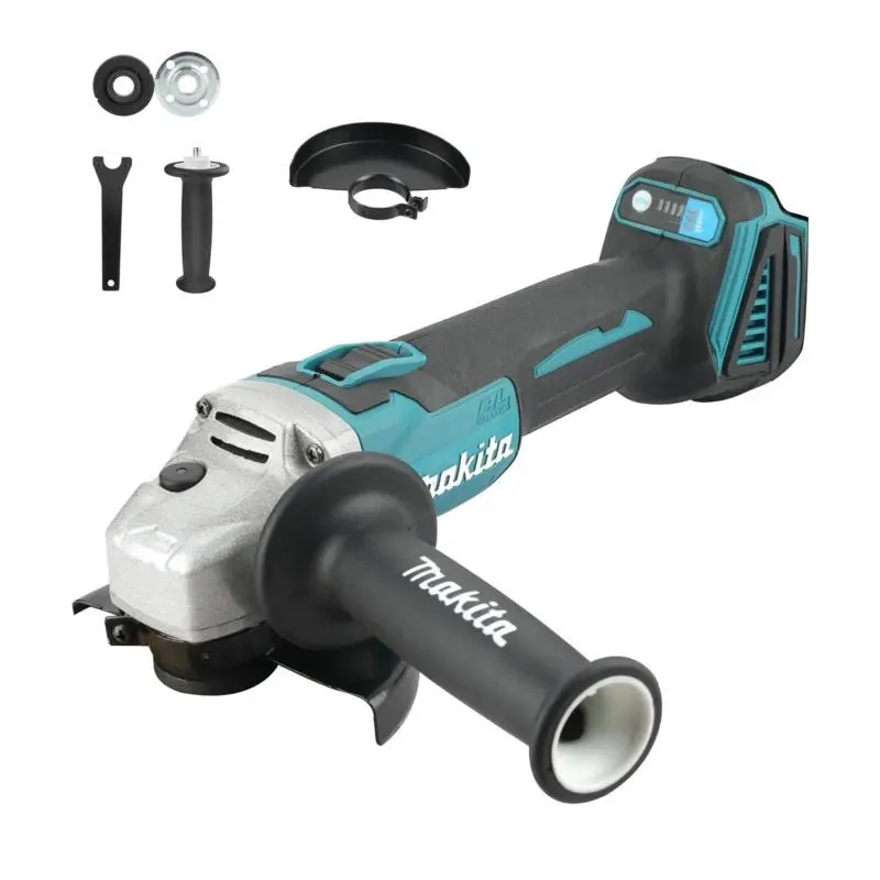 Makita DGA404 18V Cordless Brushless Angle Grinder - 125MM Heavy Duty Power Tool with Brushless Motor, Variable Speed, Toolbox-Ready Size for Cutting Tasks