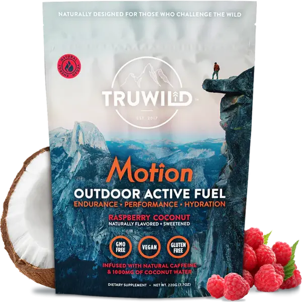 TRUWILD Motion Hydration & Energy Drink Mix - Natural Coconut Raspberry & Pineapple Mango Flavors
