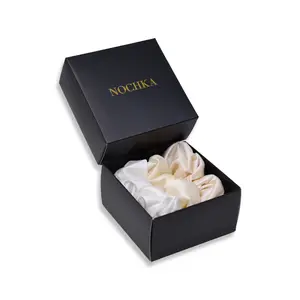 NOCHKA 100% Pure Mulberry Regular Silk Scrunchie (Set of 3) for Luxurious Hair Care and Stunning Results - Premium Frizz Prevention Scrunchie Set for All Hair Types - Made in USA