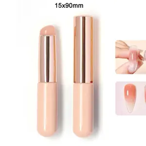 Silicone Applicator Sticks Reusable Chrome Glitter Applying Manicure Tool Silica Brush For Ombre Blush Stamper chrome application no messy nail art