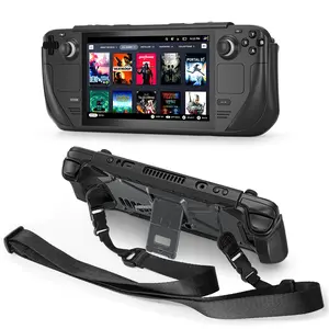 Game Console Protective Case with Shoulder Strap, Full Body Protective Cover, Handheld Console Accessories, Game Peripherals Compatible with Steam Deck (2021/2022/2023)