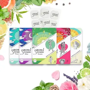 AROMA STICKERS - Natural Essential Oil - Aromatherapy Sticker Diffuser for your ultimate relaxation and mood boost - 12 Stickers / Pack