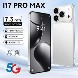 2025 New Android 17promax 5G Phone, 7.3" Screen, 12GB RAM 512GB ROM, 108MP+78MP Dual Cameras, 8000mAh Battery, Fast Charging, Unlocked
