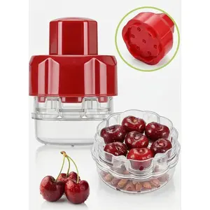 7-in-1 Cherry Pitter Tool – New portable push-down cherry seed remover, no handle design, ideal for kitchen and picnics
