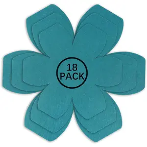 18 Pack Pan Protectors for Stacking, 3 Different Sizes, Larger Thicker Felt Cookware Protectors, Cyan Pot Separators for Protecting Your Cookware