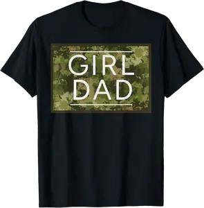 Military Camo Girl Dad Camouflage Dad of Girl Husband Father T-Shirt - Robertbobby Shop 78B0DC734KQ9