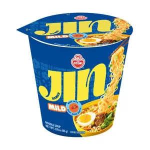 OTTOGI Jin Ramen Cup - Mild Spicy Korean Instant Noodles (65g) - BTS Jin's Favorite "Korean National Noodle" - Authentic Flavor
