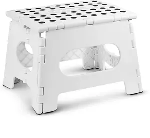 Foldable Step Stool - A Lightweight and Sturdy Solution for Both Adults and Kids - Easy One-Flip Opening, Ideal for Kitchen, Bathroom, and Bedroom Use