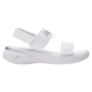 PUMA Womens Lily Slingback Casual Sandals Casual Low Heel 1-2" - White
