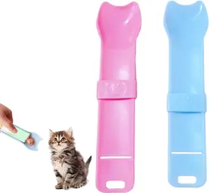 2pcs Cat Treat Spoon Squeeze, Cat Strip Feeders, Multi-Function Kitten Strip Squeeze Spoon for Wet Food Liquid Snack, Licky Treats Feeding Scoop Treat Dispenser Feeding Scoop for Puppies Small Pets